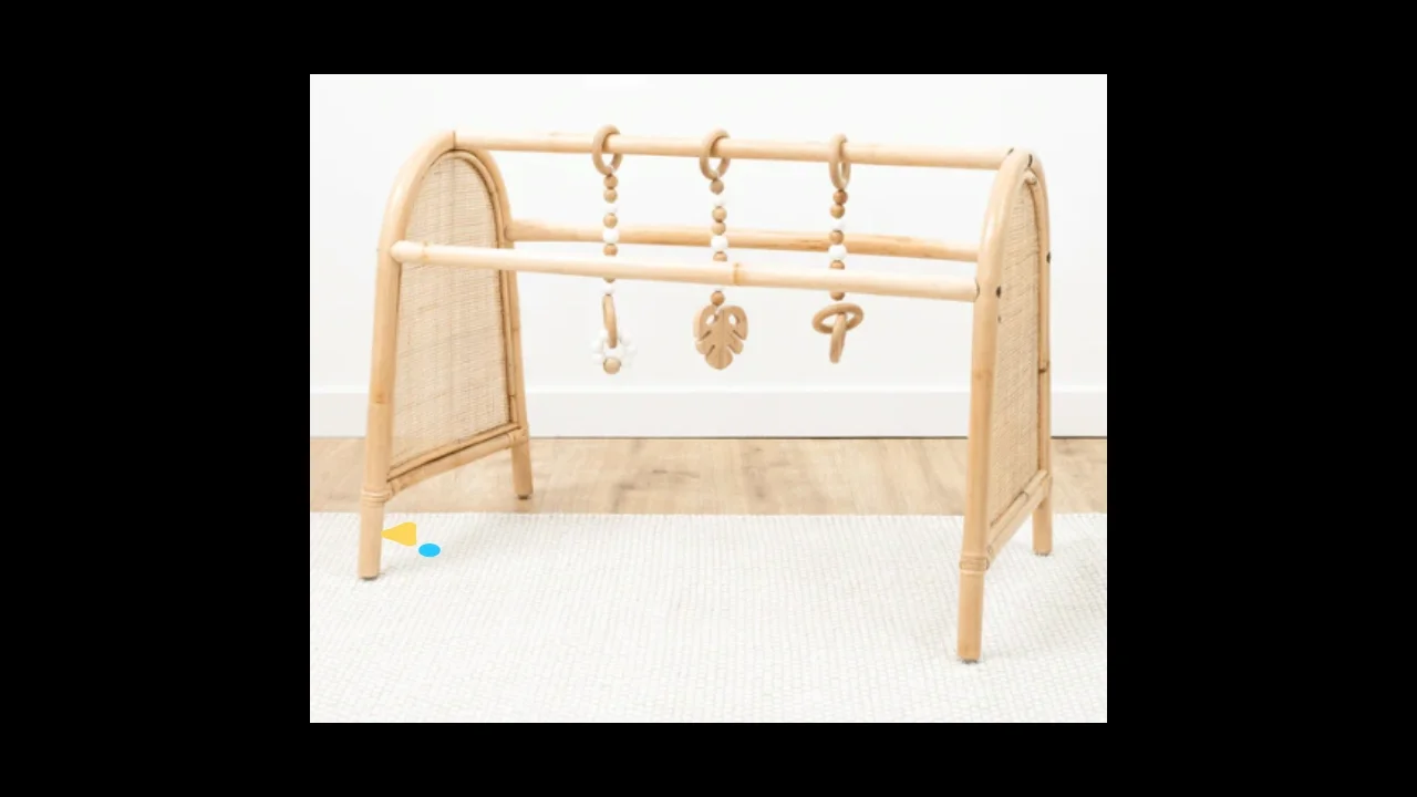 Wholesale Natural Rattan Baby Activity Play Gym Newborntotoddler Play