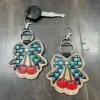 Turquoise & Black Checkered