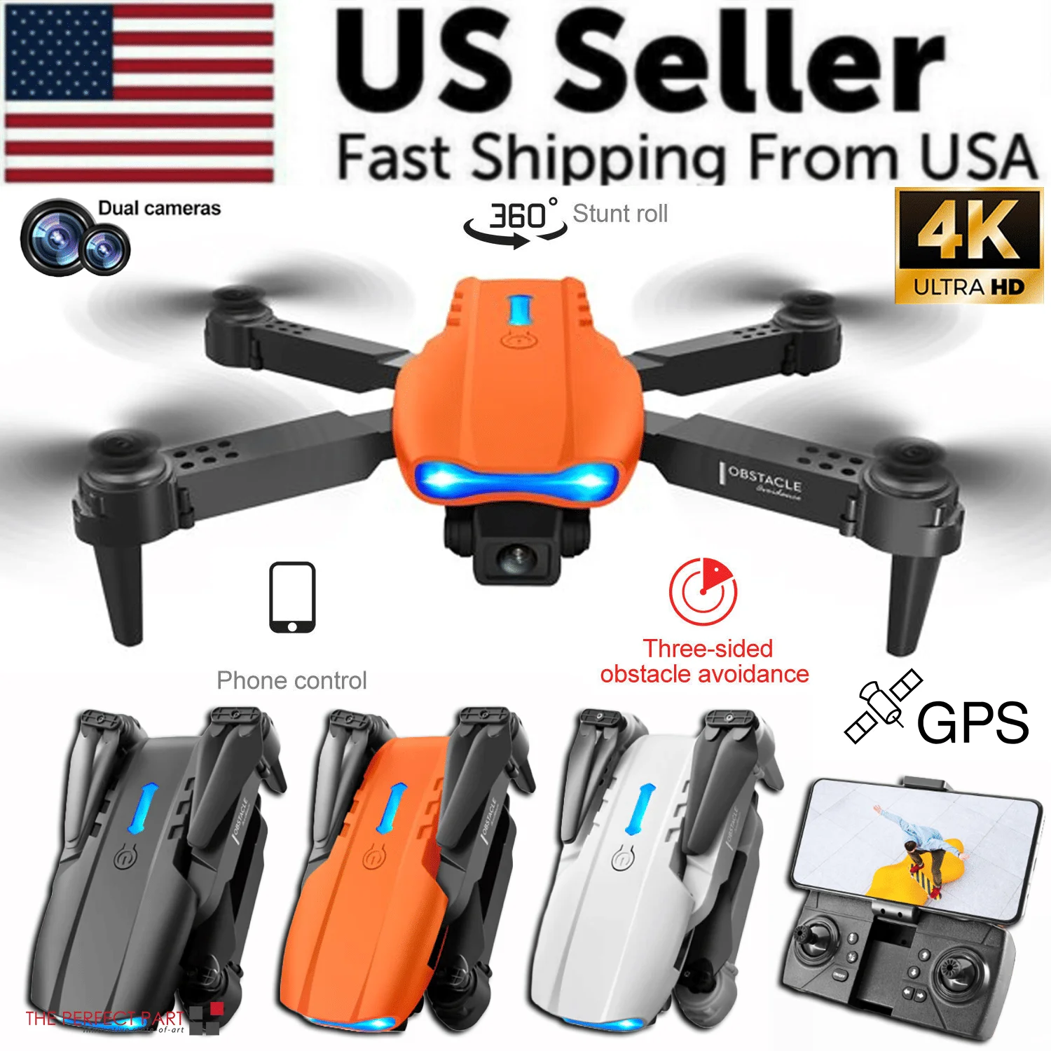 Foldable RC Quadcopter Drone X Pro 5G 4K GPS HD Dual Camera WiFi FPV