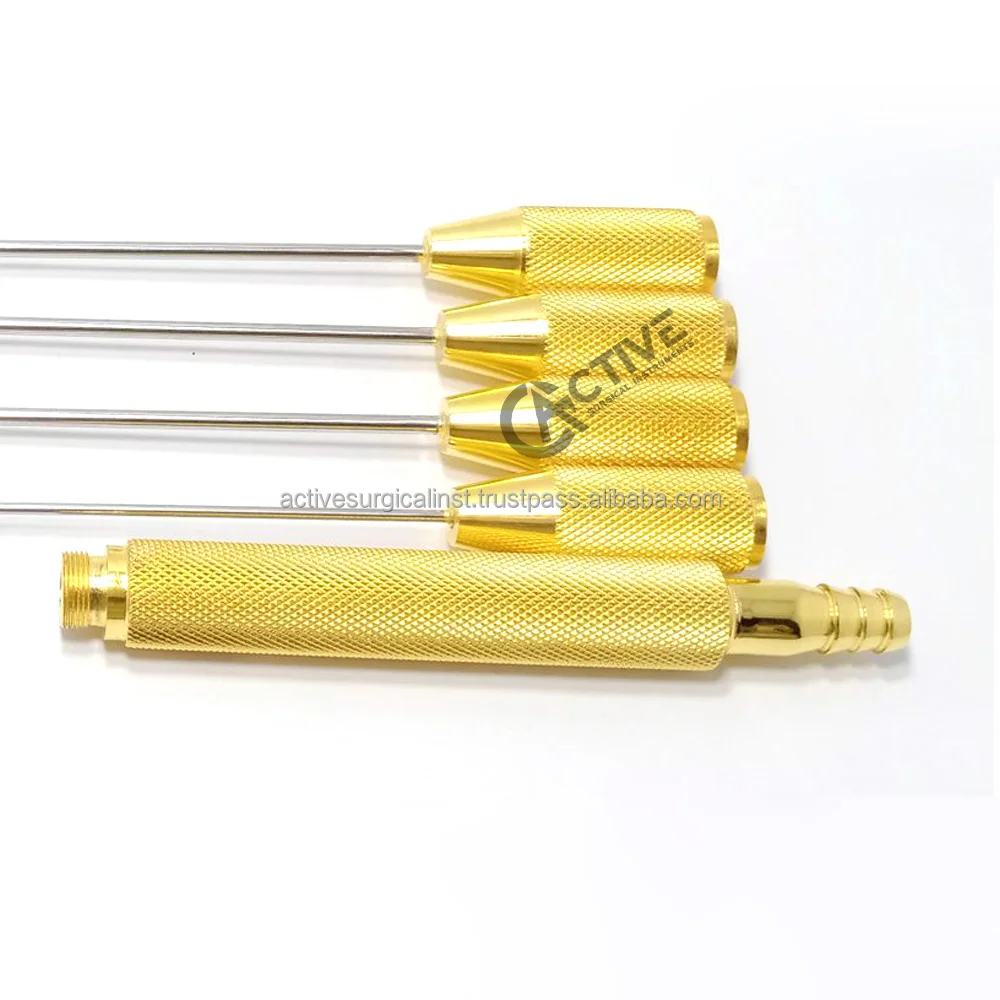 Abdomen And Saddlebag Liposuction Cannula Set Of 30 Pieces With Handle