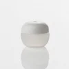 Natural Jar with White Lid