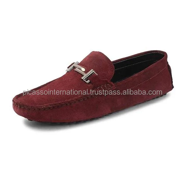 Direct Factory Price Excellent Quality Classic Design Genuine Suede Leather Moccasin Style Handmade Loafers Shoes for Men