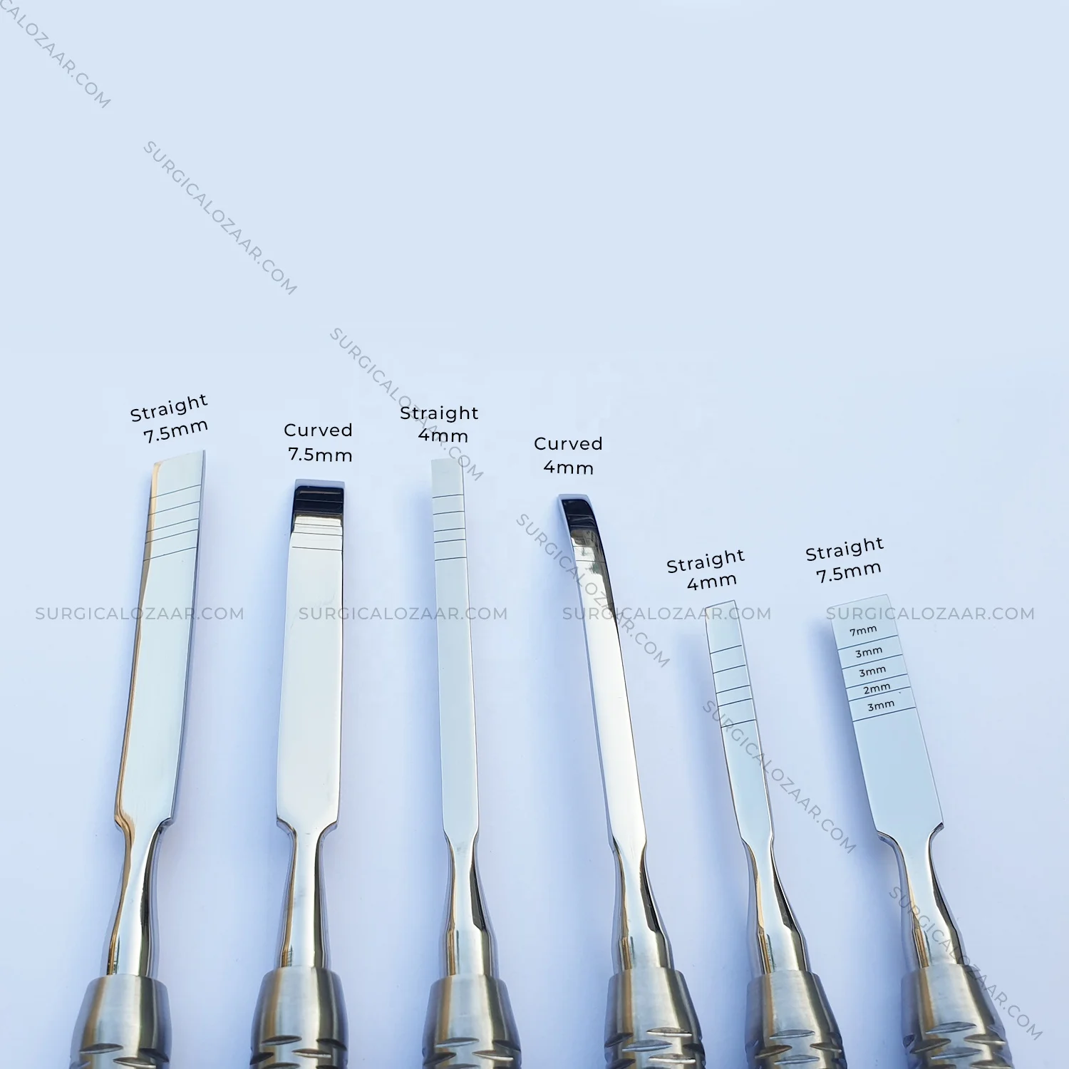 Dental Chisels Straight And Curved Ridge Bone Splitting Extraction With