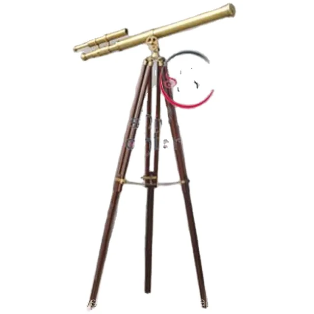 Télescope Longue-Vue Nautique Maritime en Laiton 25,4 cm Double Style