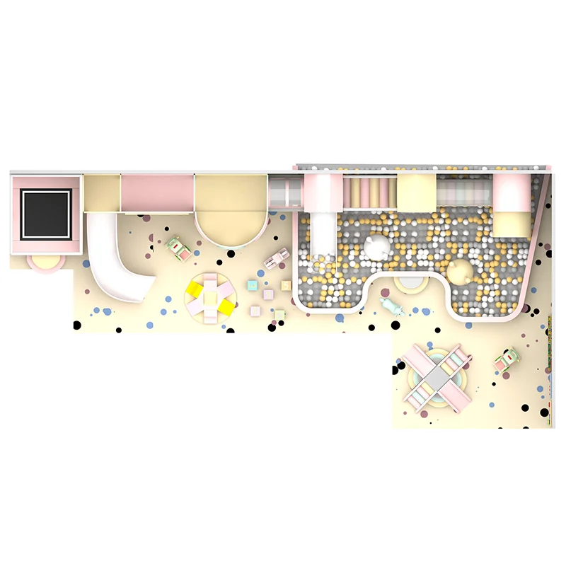 Feelkids ALITA-TQ26015 Indoor High-Capacity PE Board & Galvanized Pipe Multi-Play Kids Playroom manufacture