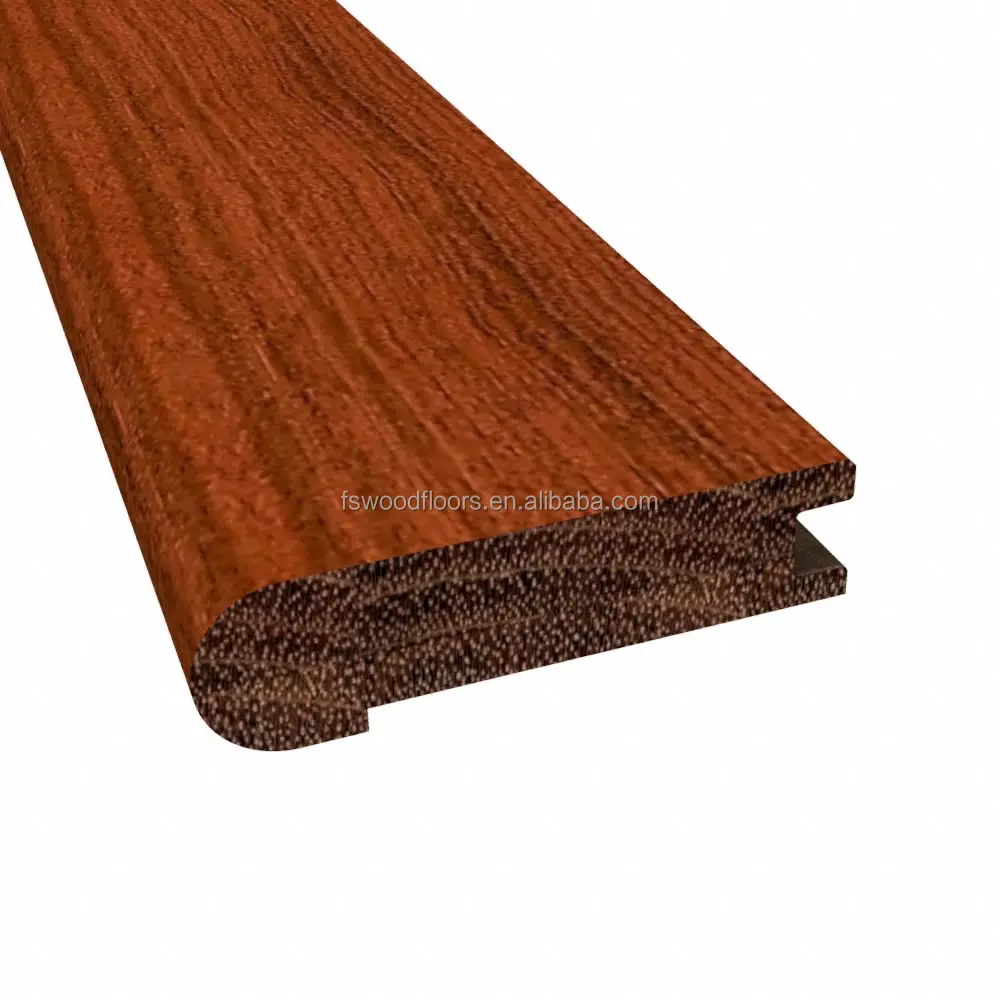Natural Hardwood Stair Treads Brazilian Teak Solid Wood Stair Treads