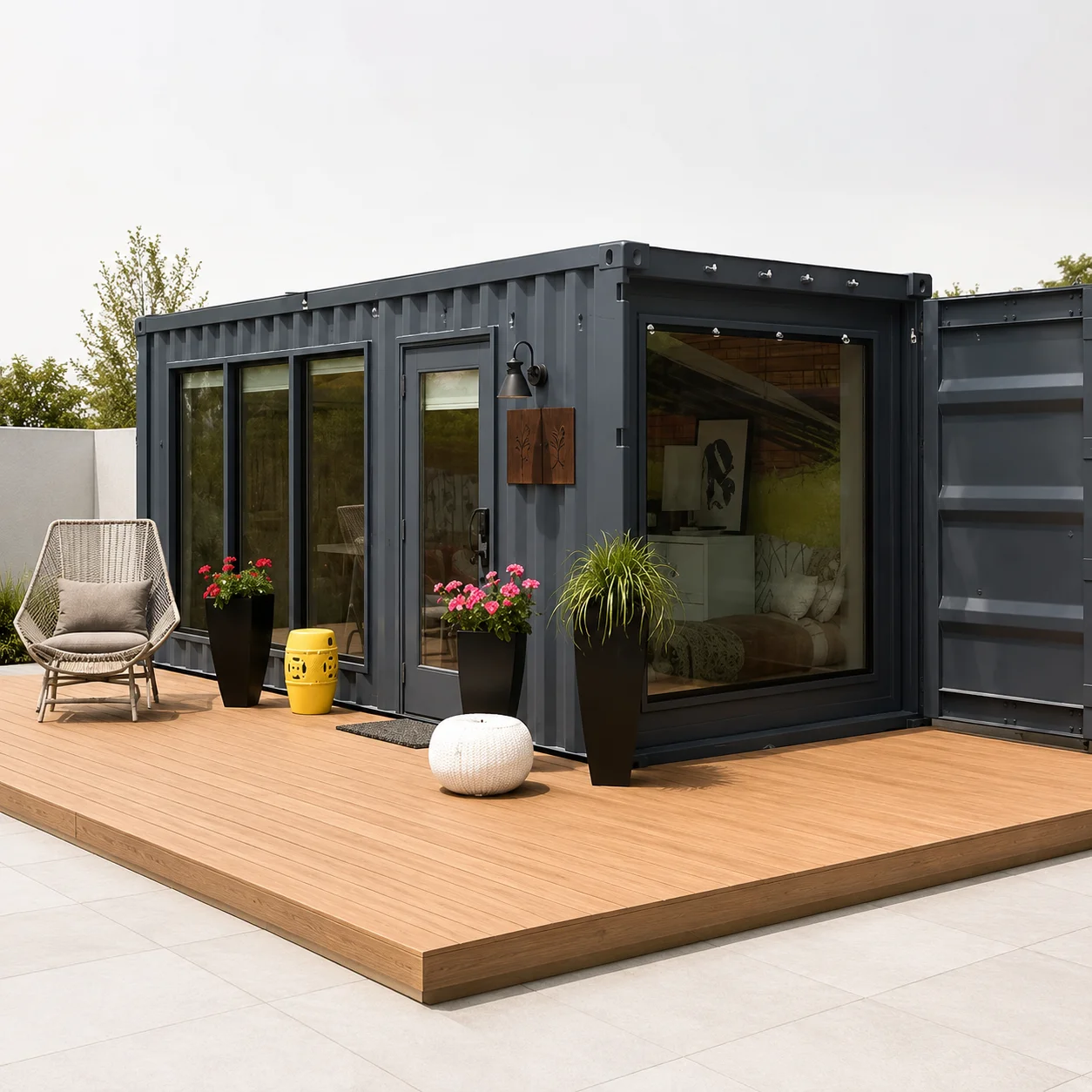 20FT Container Office Private Garden Studio Home Office Cabin Customized Work Pod for Backyard