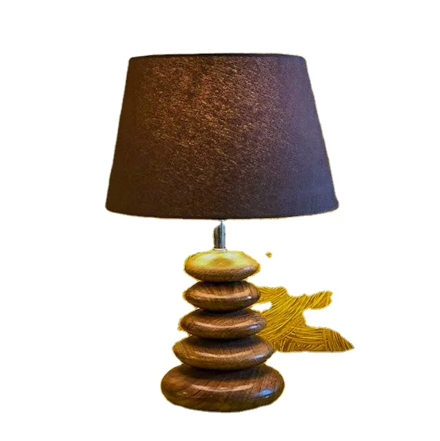 wooden pebble lamp