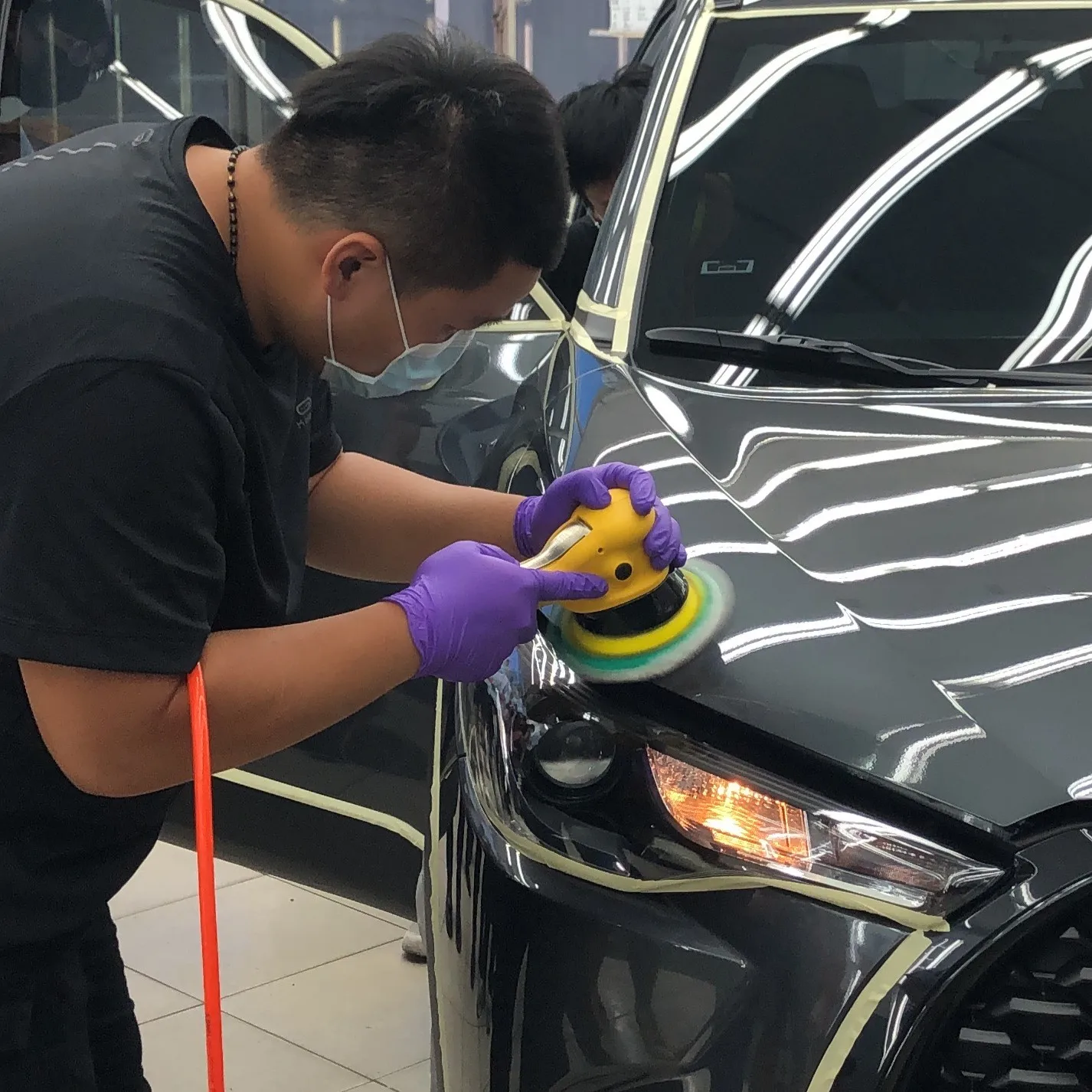 Полировочная смесь среднего размера