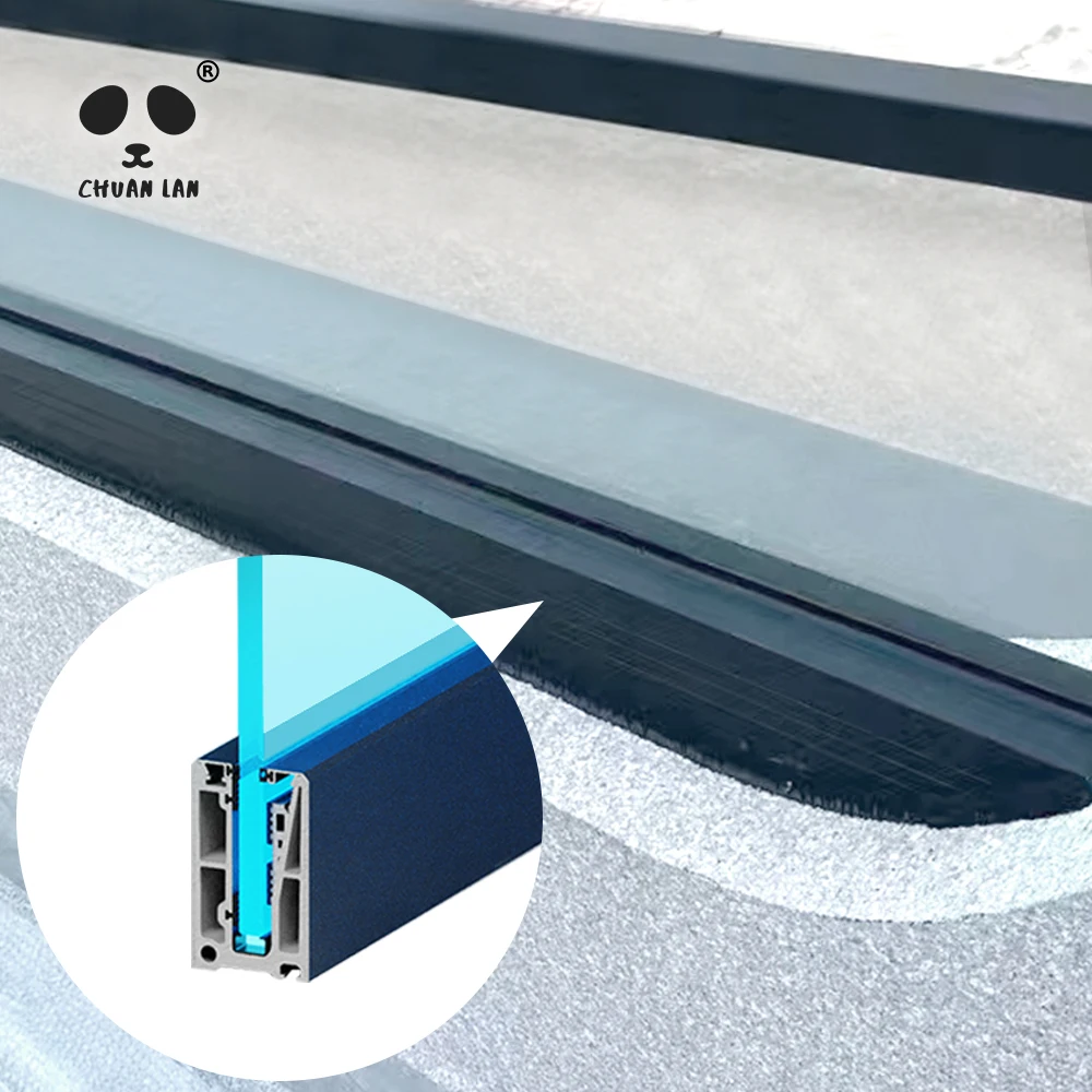 Chuanlan Slotted Aluminium Glass Profile U Channel with LED Aluminium Railing Post Base Profiles for Glass Handrail Balustrade