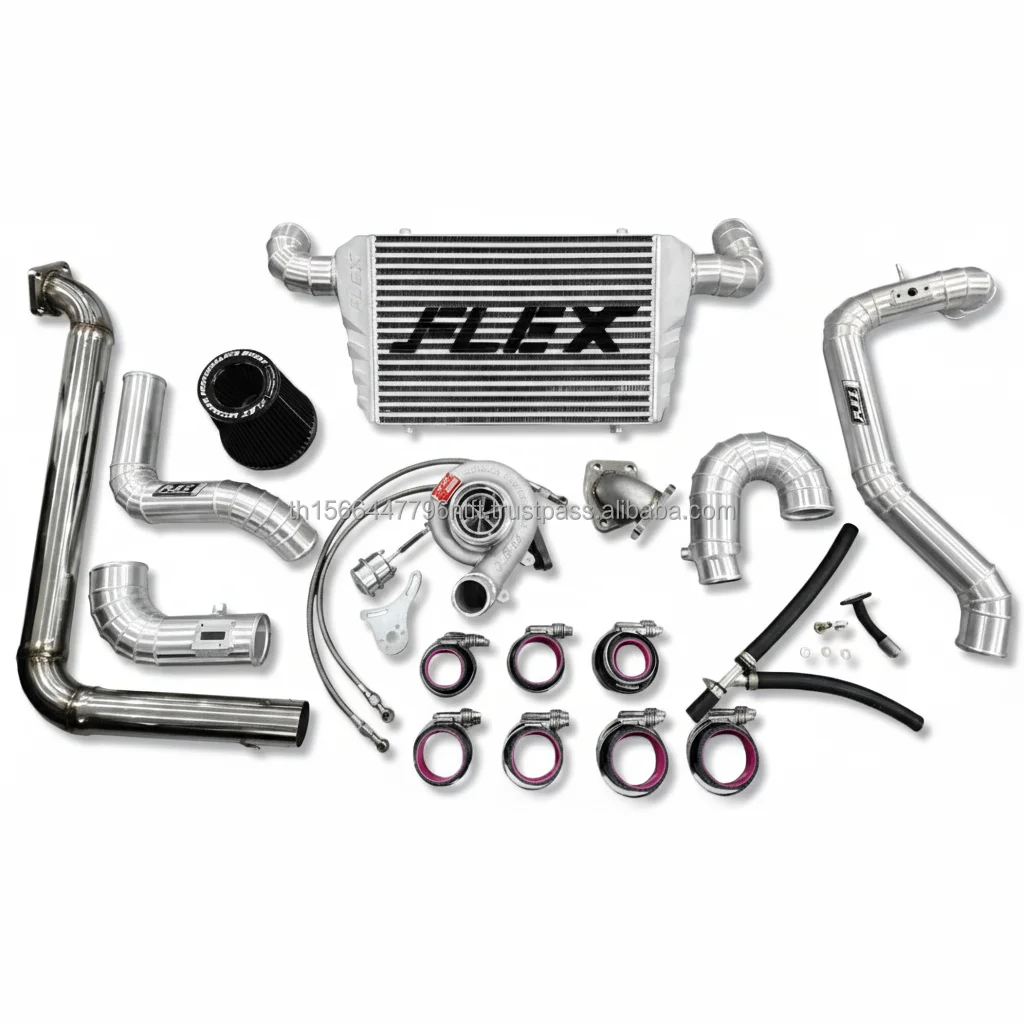 FLEX PRO TWIN TURBOCHARGER with Intercooler for ISUZU DMAX 1.9 Full Kit Set with an Open Filter with Installation Accessories