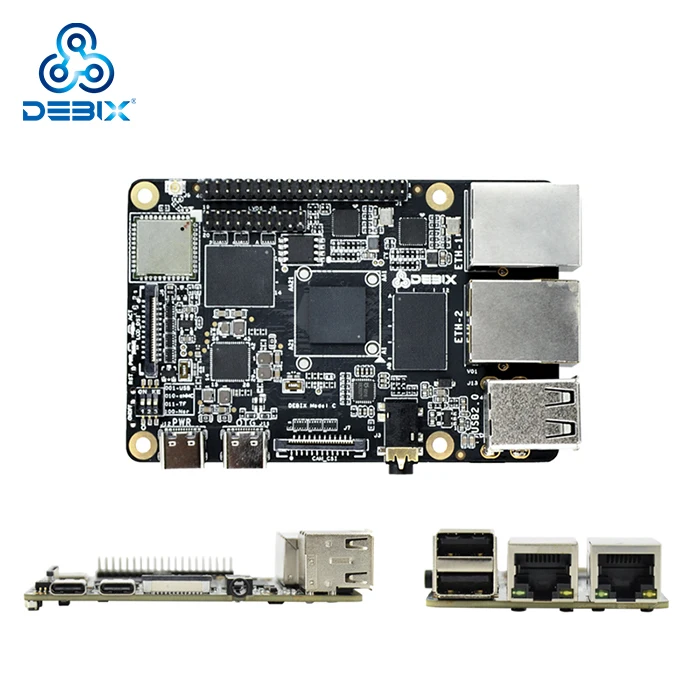 DEBIX Rpi Replacement Server Cpu Motherboard Arm Single Embedded Linux Board Ddr4 IMX 93 Motherboards Set Combo Kit