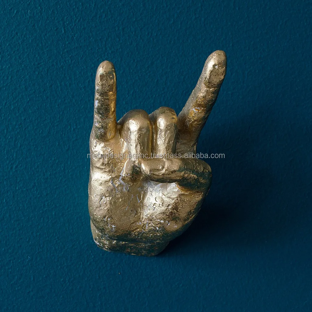 Rock On Hand Sculptuur - You Rock Hand Standbeeld