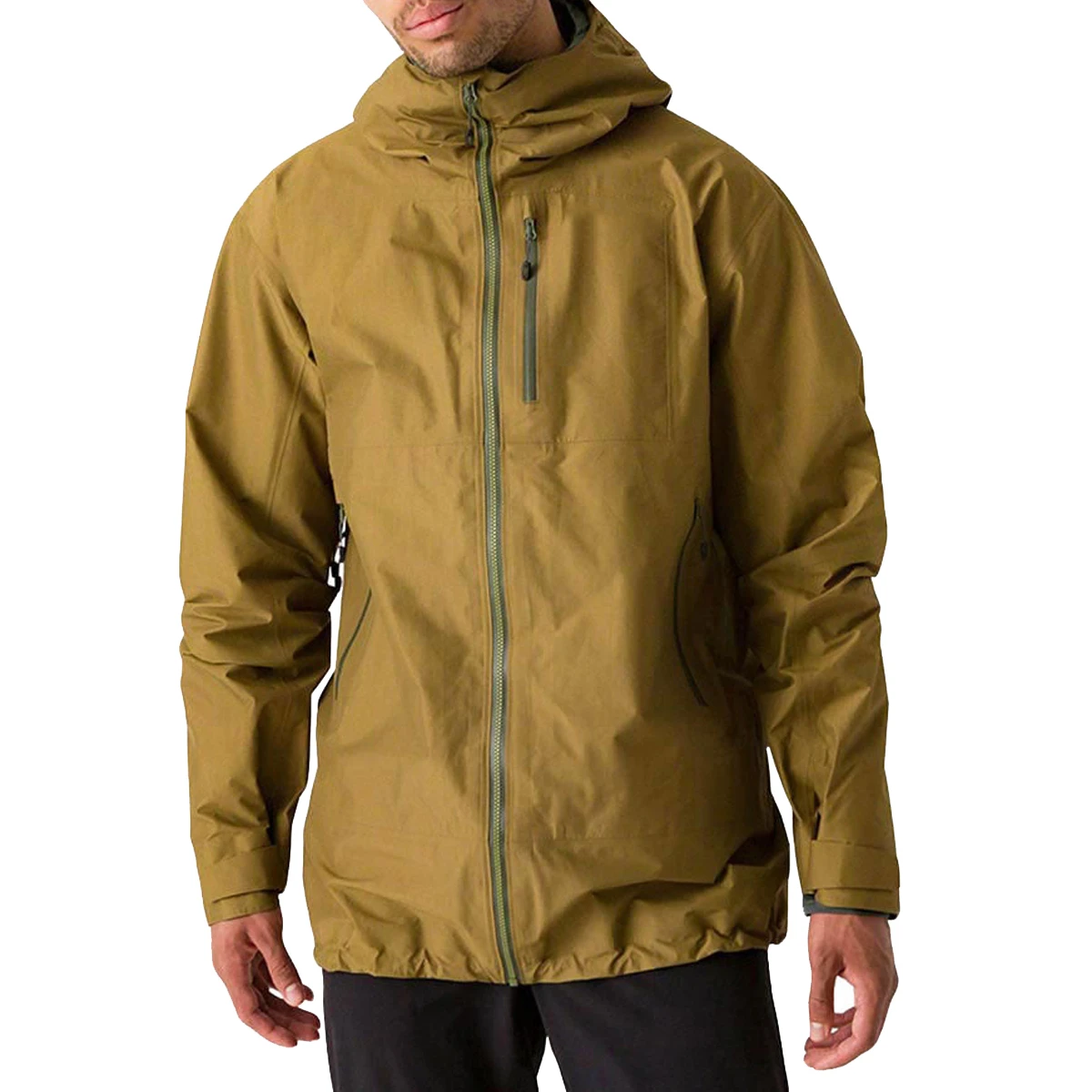 Glory Custom Logo Design Winter Jacket Streetwear Rain Puffer With Stand Collar Nylon Softshell Waterproof Woven Windbreaker