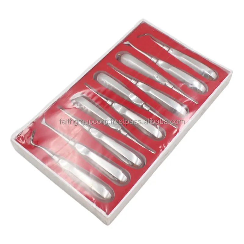 thumbnail image 2 of Crexident Dental Elevator Set Of 4 – Tooth Extraction Kit With Sterilization Cassette 2 of 6