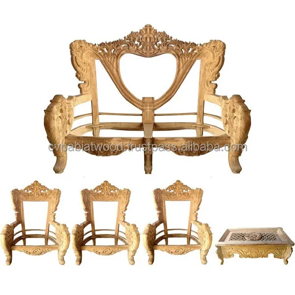 Unfinished Sofa Frame For Living Furniture Set Hand Carved Teak Wood Belagio Set European Buy