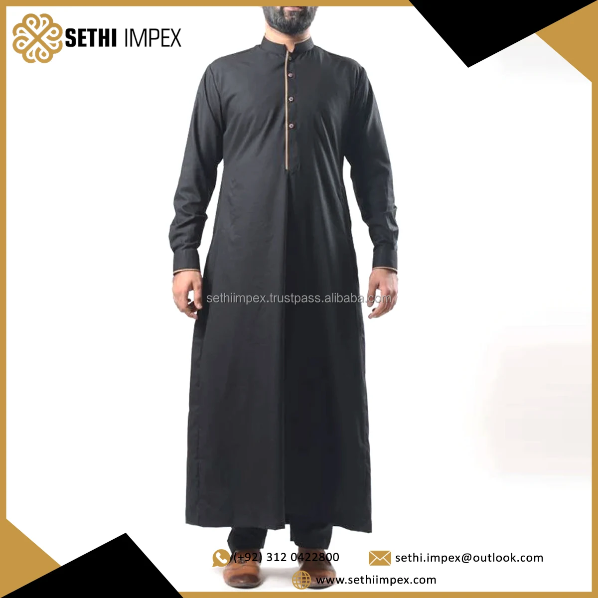 Men's Islamic Wear Polyester Arabic Thobe Jubbah Men Comfortable Jubbah ...