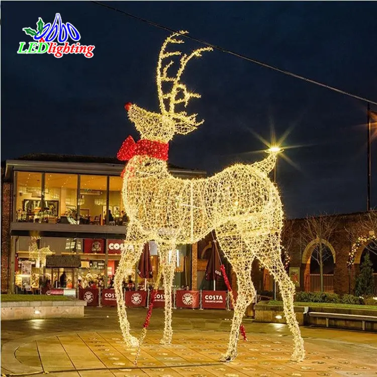 青色LED鹿型クリスマスデコレーション クリスマスデコライト | LEDイルミネーション、モチーフ、クリスタル