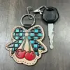 Turquoise & Black Checkered
