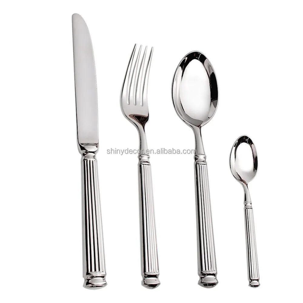 Hot Sale Gold Cutlery Stainless Steel Set Knife Spoon Silverware