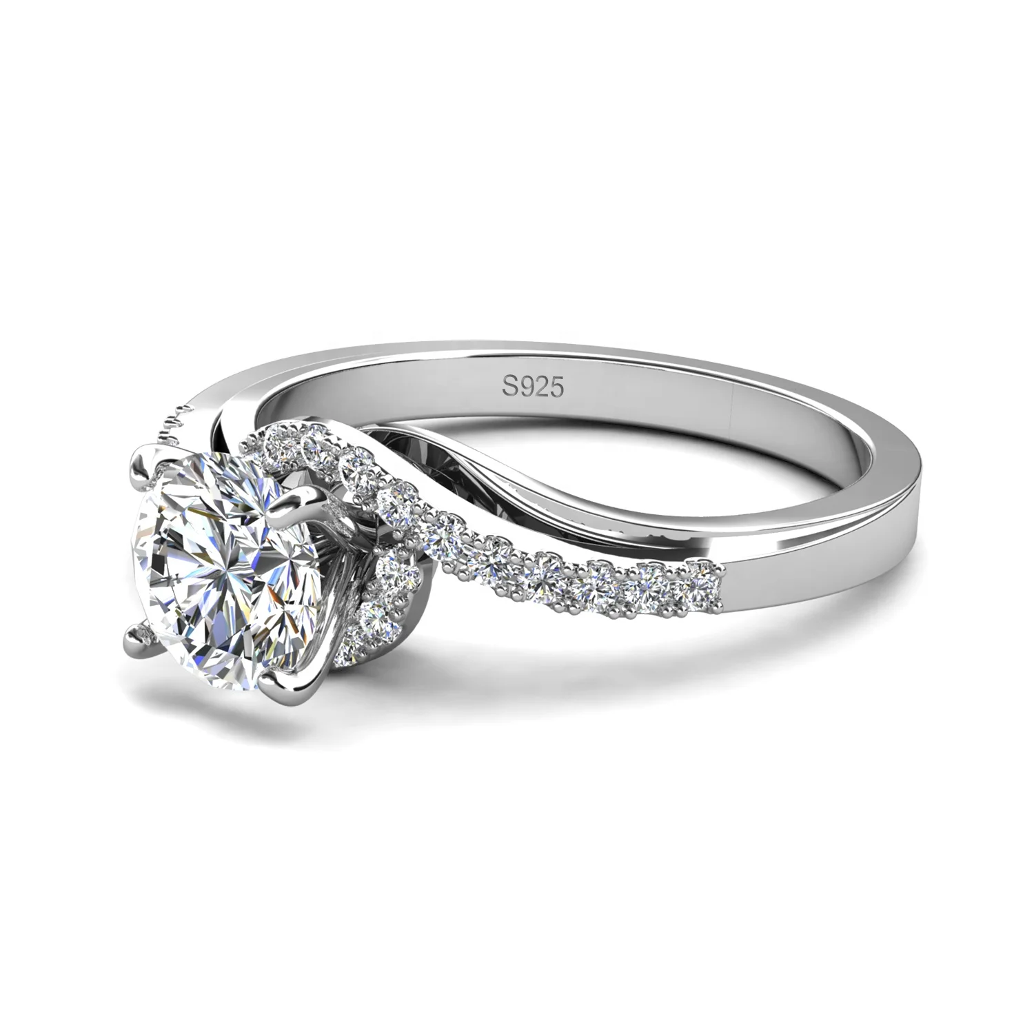 Nickel Free Hypoallergenic 925 Sterling Silver Unique Twisted