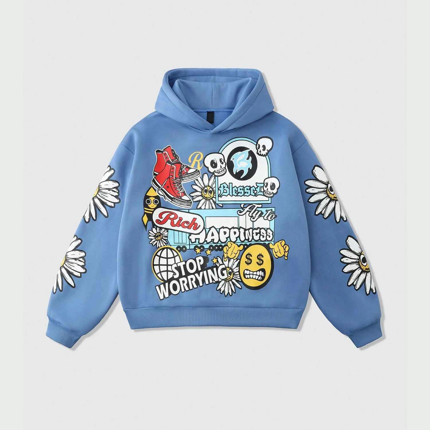 Glory Custom Graphic Print Pullover Hoodie New Design 100% Cotton Premium Quality Hoodies OEM Wholesale For Streetwear