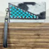 Turquoise & Black Checkered