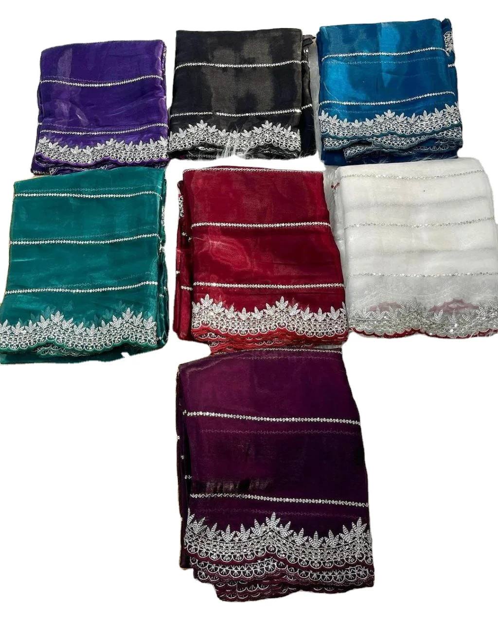 Dual Colour Sequence and Thread Embroidery Work Smooth& Soft Silk Fabric Elegant Ethnic Wear Fancy Saree for Ladies Party Wear