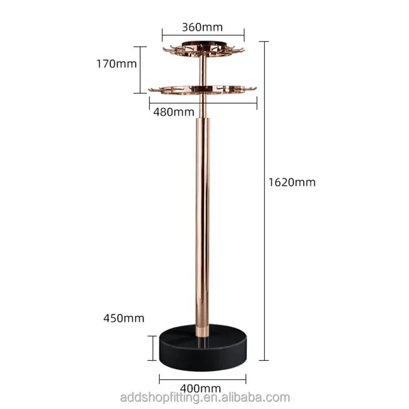 Astrid 162 CM Durable Stainless Steel Rose Gold Display Rack