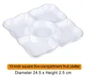 Plateau à fruits carré de 25 cm, 5 sections