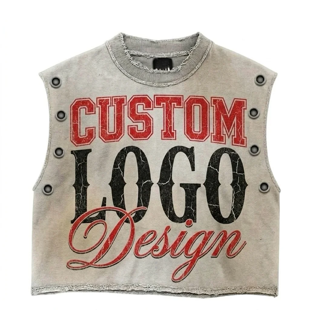 Ibex Custom Acid Wash Distressed Printed Tank Top New Trendy Fashion Wear Style For Men Heavyweight Boxy Fit