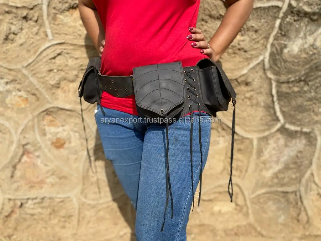 Designer Real Leather Multi Uses Hip Pocket Belt Stylish Leather Travel