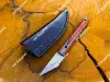 Stainless Steel & Red Wood
