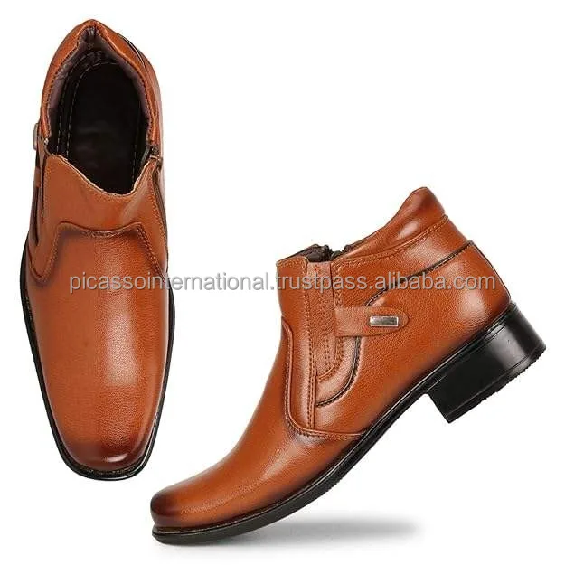 India Origin Supplier of Good Quality Wholesale Chelsea Fashion Boots with Cow Hide Genuine Leather Ancle Boot for Men