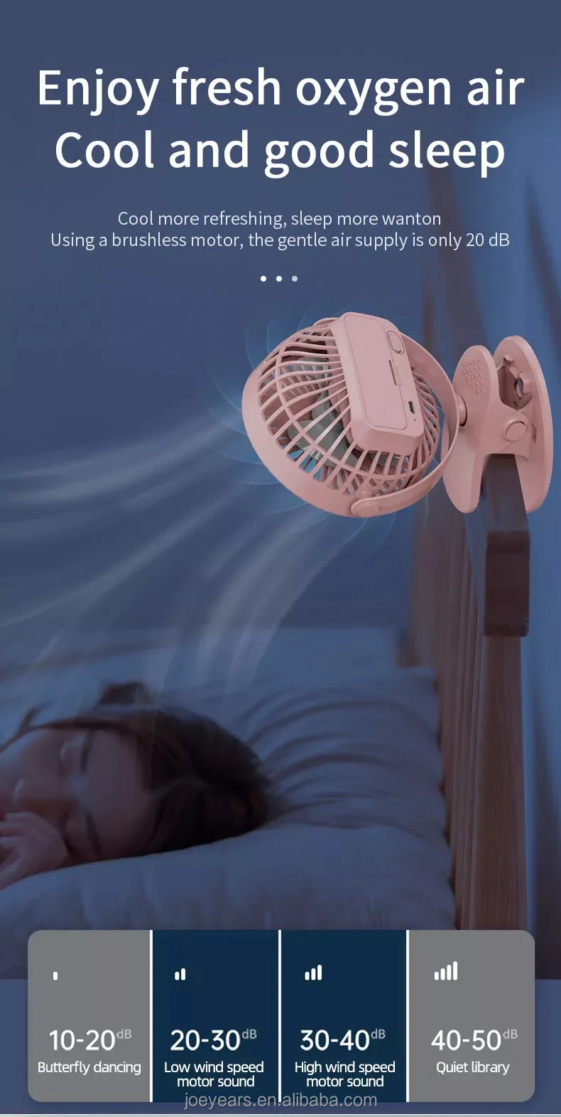 Newest Mini Desktop Fan, Portable, USB, 1200mAh, Cordless - detail 20