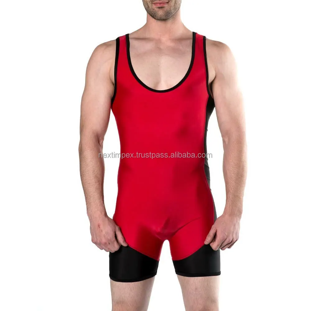 Custom Sublimated Wrestling Singlet / High Quality Gym Weightlifting