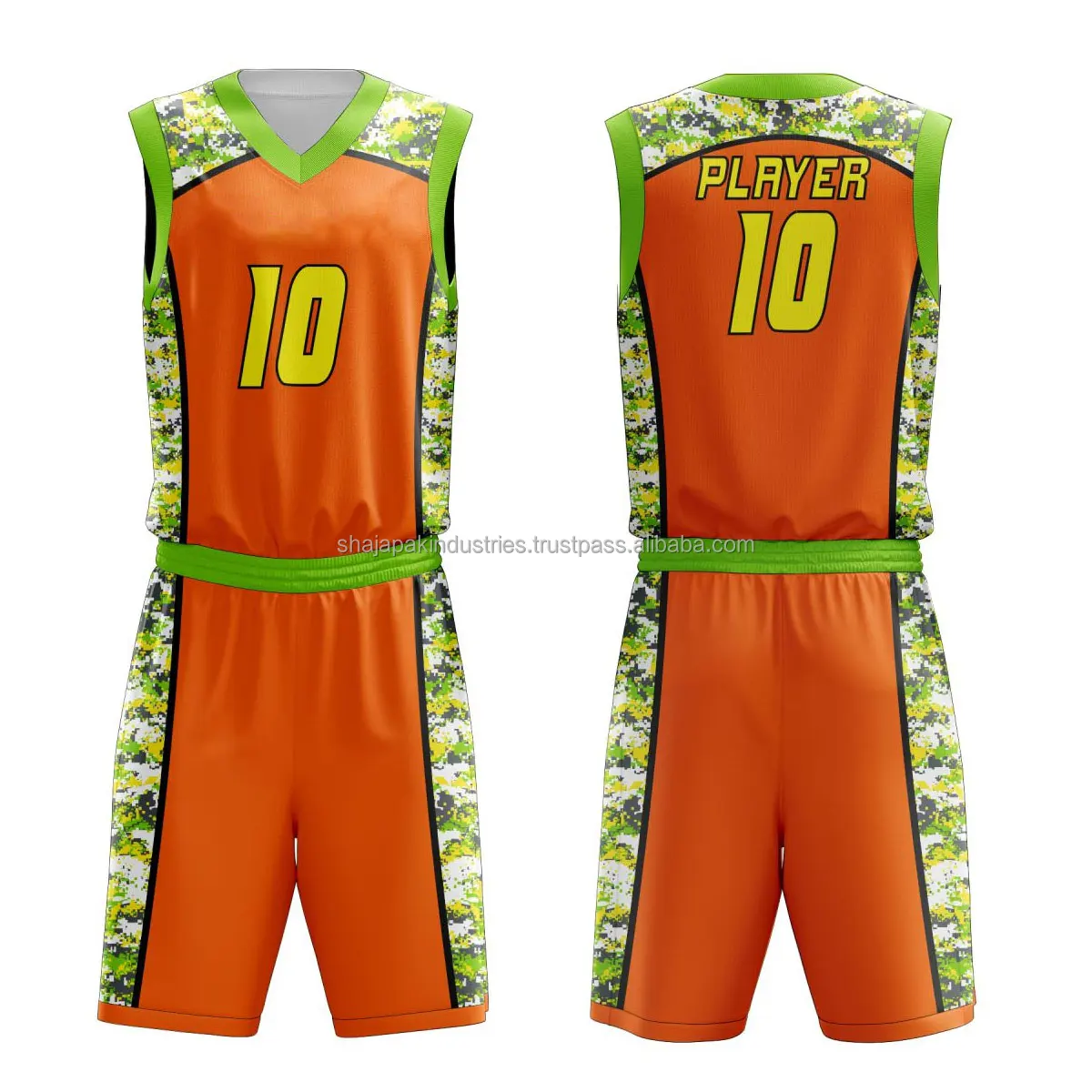 New Design Sleeveless Men Basketball Uniform Set Collage Basketball