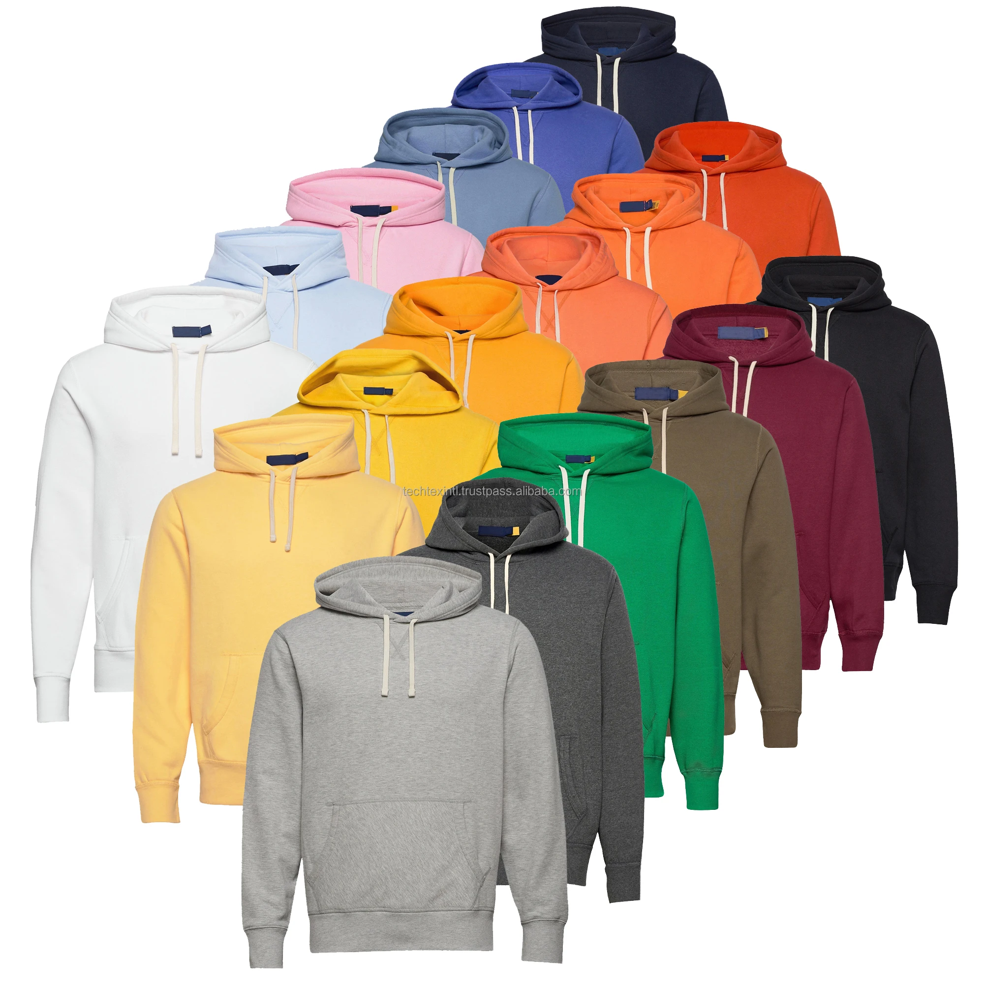 Multi-color Blank Hoodies Pullover 