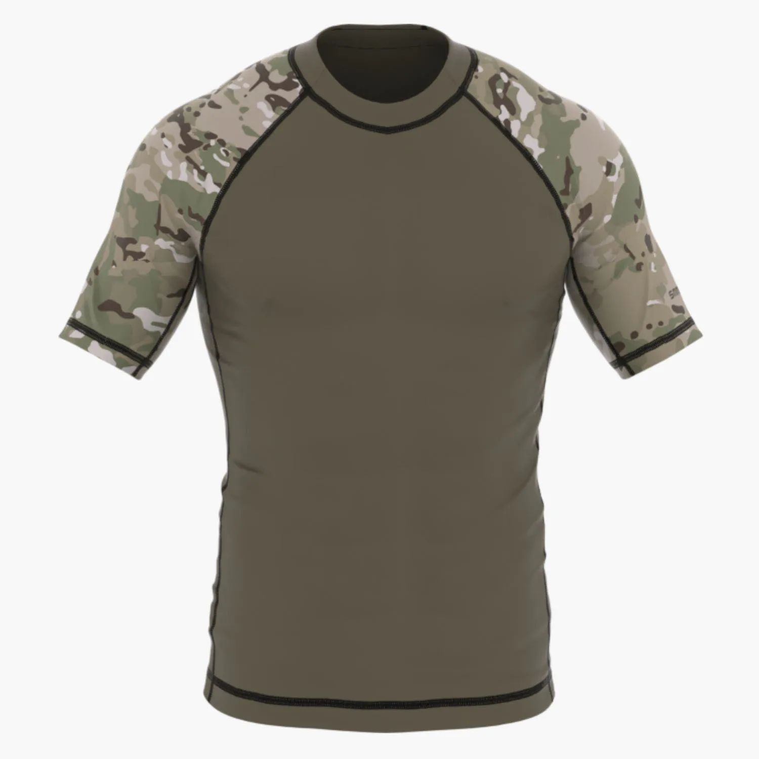 IBEX HILLS Custom Wholesale Men Winter Compression Gym Shirt Seamless Sports Apparel Short Sleeve Heat Transfer Printed T Shirt