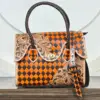 Brown & Orange Checkered