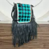 Black & Turquoise Checkered