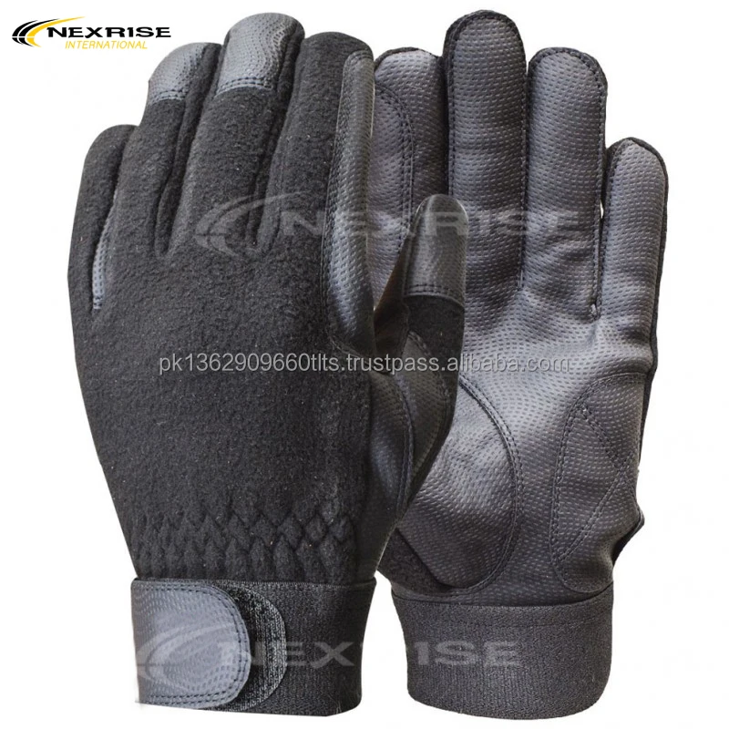 Equestrian Horse Riding Gloves Ladies Genuine Real Leather Black Brown