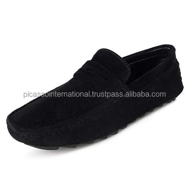 Best Quality Hot Selling Casual Wear Oxford Trendy Moccasin Style Handmade Genuine Italian Suede Leather Loafers Shoes for Men