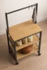 Natural Wood and Black Steel