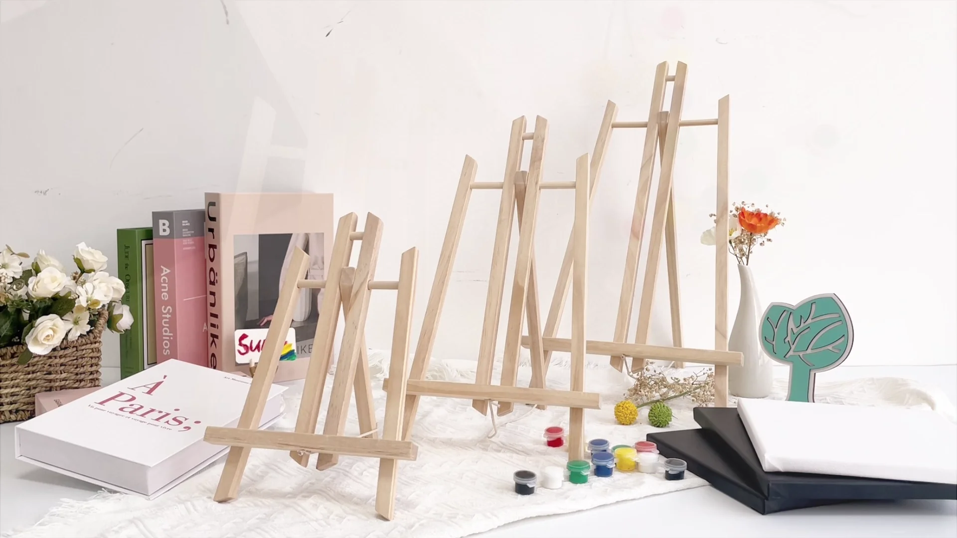 40cm Desktop Easels Kids Wooden Art Easel For Painting Display Stand