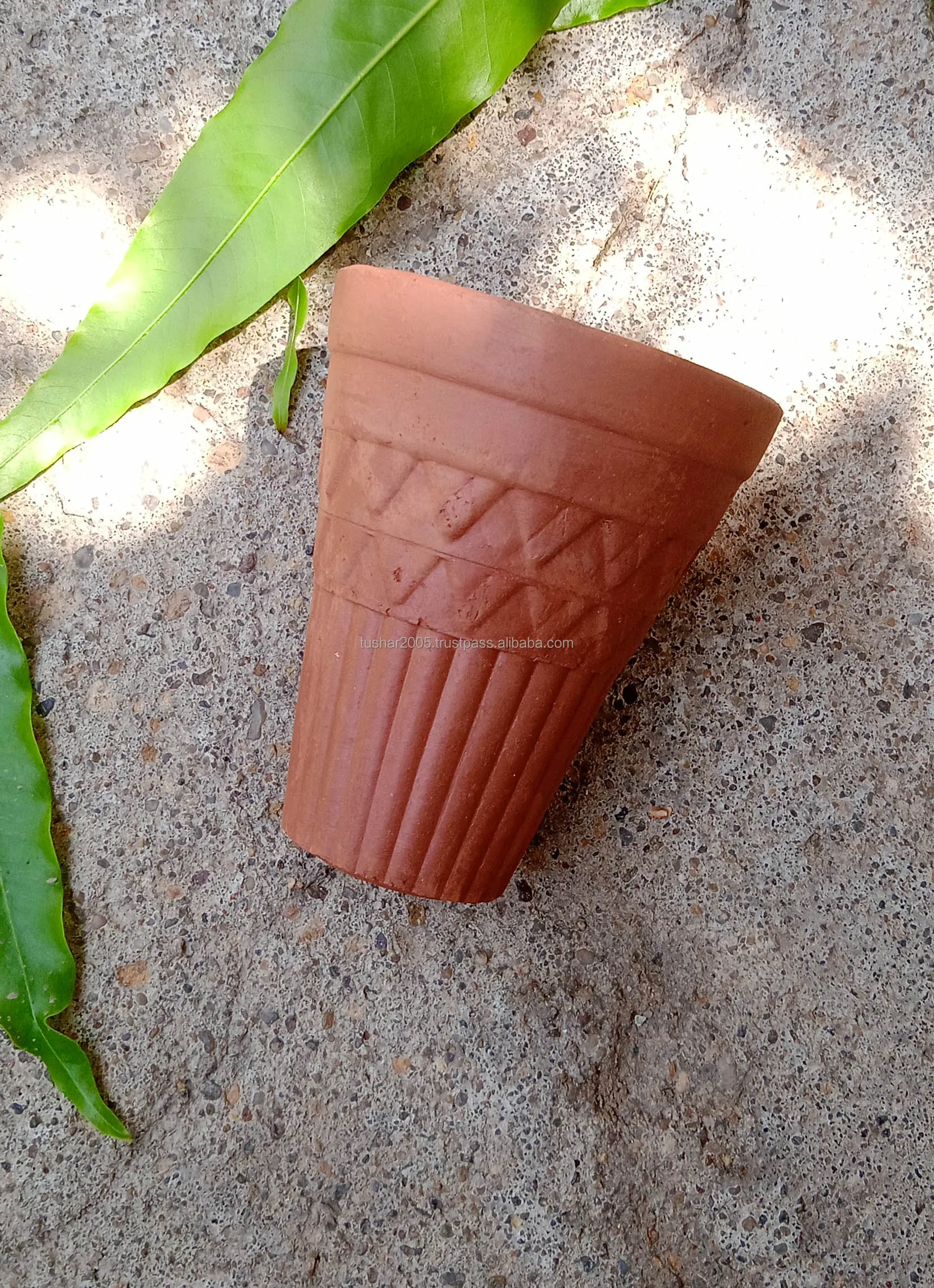 New Traditional Handmade Clay Terracotta Conical Eco Friendly Tea Cups