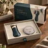 deep teal and pearl ivory