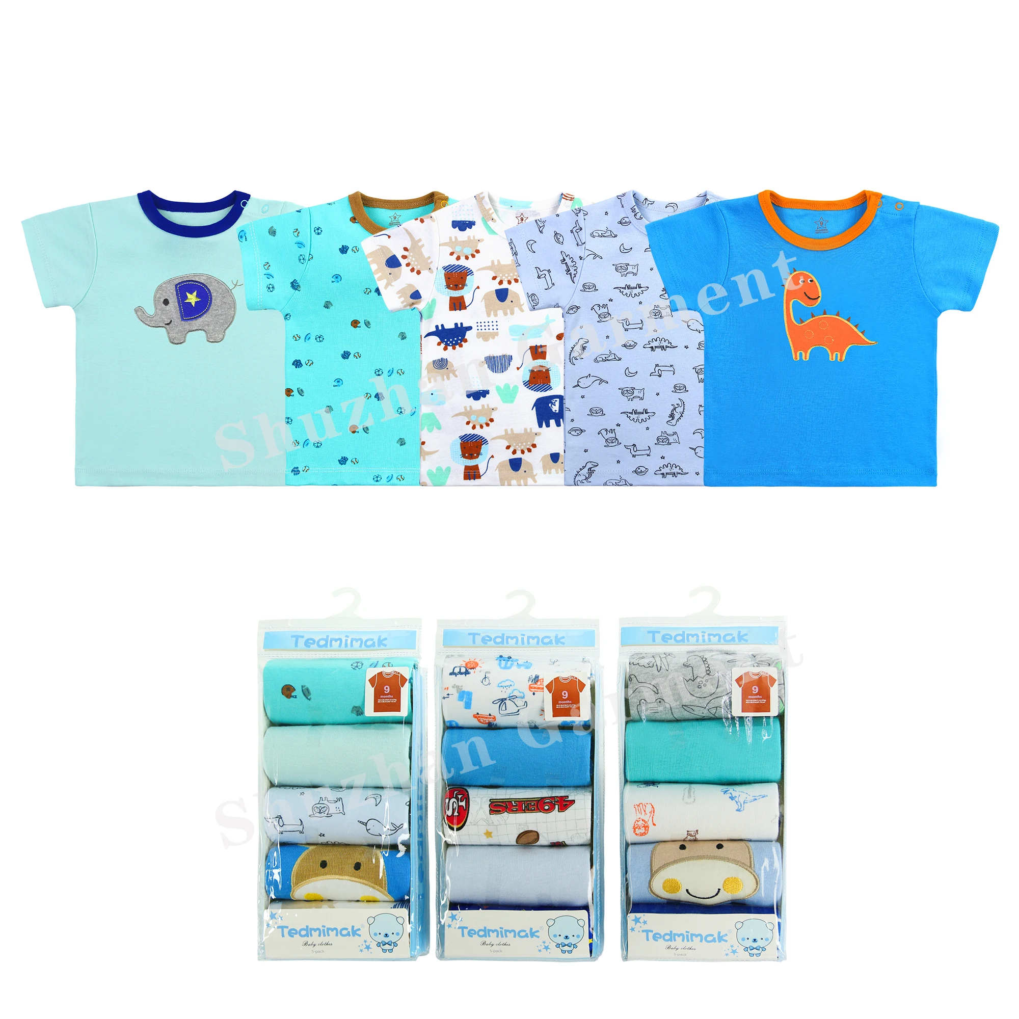 Популярная футболка для маленьких девочек с потрясающими узорами вышивки кнопками на плече ребенка от 3 до 24