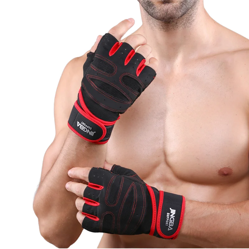 Gants Musculation Galenecx – Respirants – Rembourrage Silicone – Poignet Réglable – Sans Doigts – Homme Femme – Fitness, Haltérophilie, Tractions