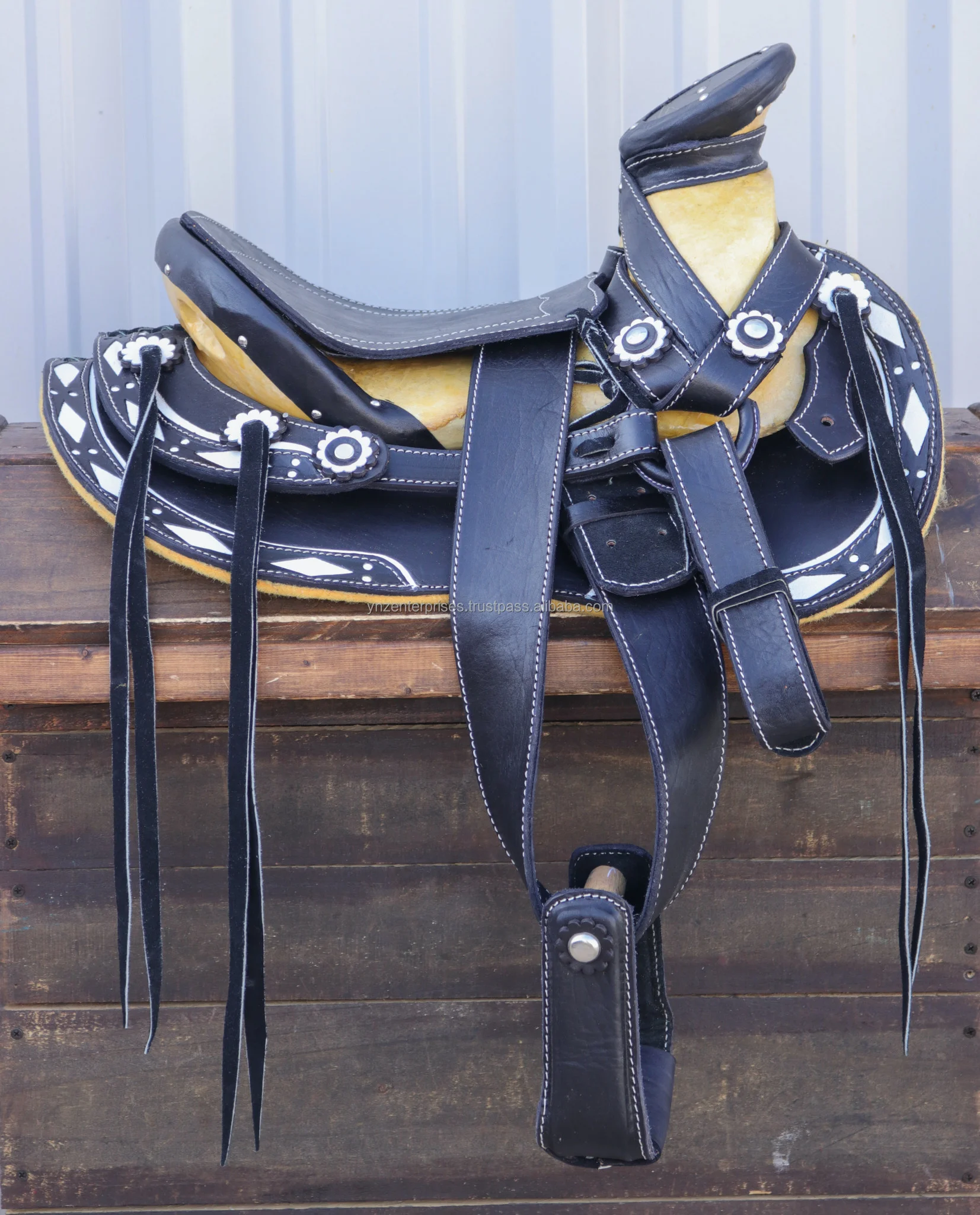 Premium Leather Western Horse Saddle Tack Set Size 14 to 18 (Y&Z)